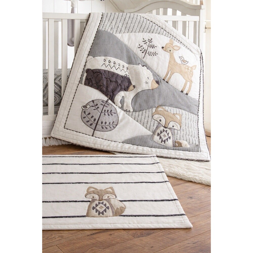Levtex Baby Bailey Woodland Nursery Baby Comforter & Fleece Blanket Soft